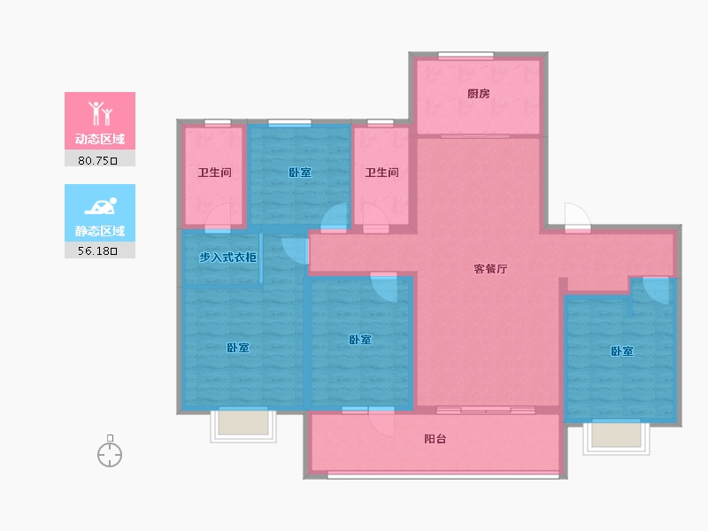 山东省-青岛市-海信君和-122.40-户型库-动静分区