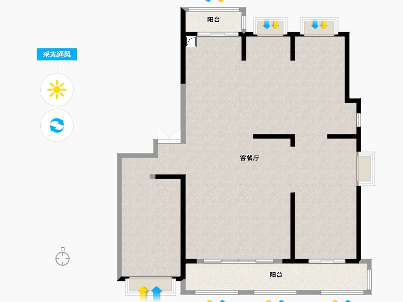 江西省-南昌市-汇仁花园-124.00-户型库-采光通风