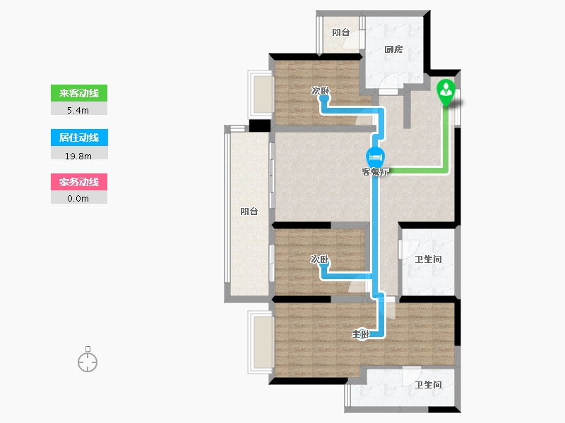 重庆-重庆市-阳光城天澜道11号-109.05-户型库-动静线