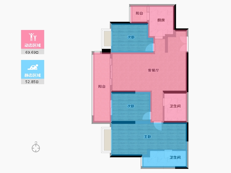 重庆-重庆市-阳光城天澜道11号-109.05-户型库-动静分区