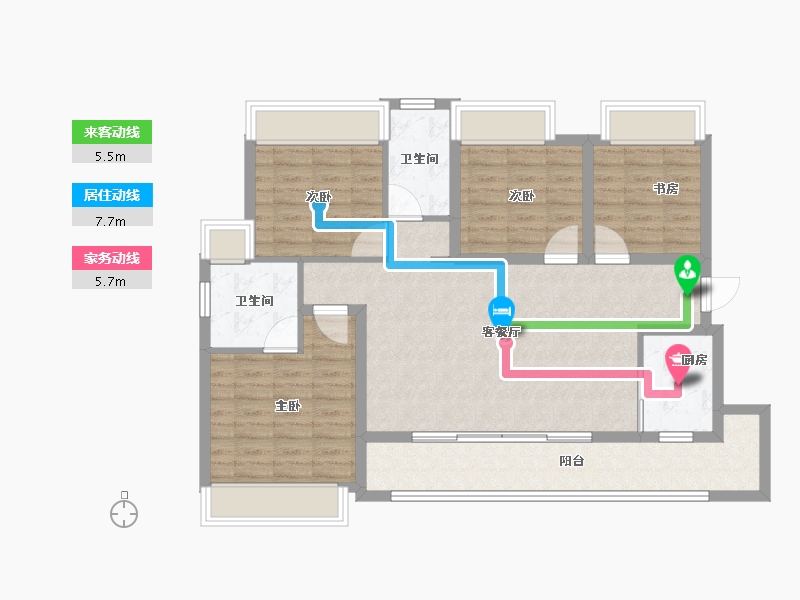 重庆-重庆市-中粮天悦壹号-98.40-户型库-动静线