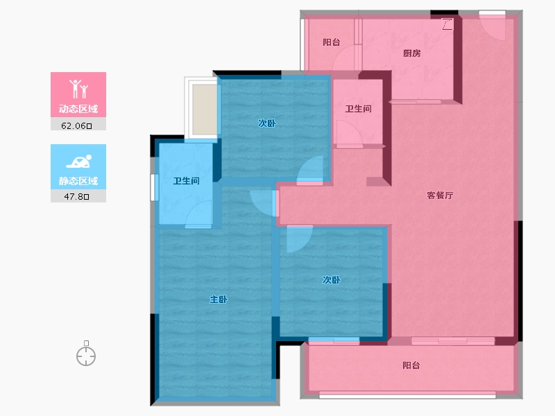 四川省-成都市-德商天骄城学府-97.44-户型库-动静分区