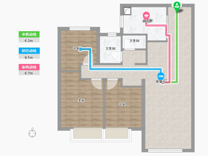 山东省-青岛市-龙湖亿联春江天玺-80.01-户型库-动静线