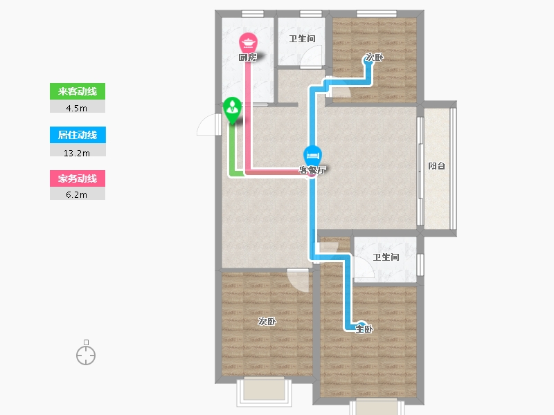 山东省-青岛市-金日君基新天地-92.80-户型库-动静线