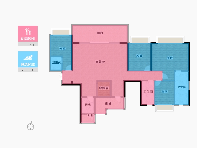 四川省-成都市-远大中央公园-165.72-户型库-动静分区