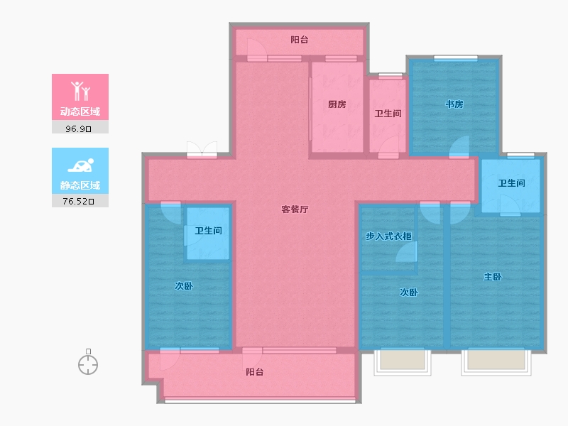 山东省-青岛市-海悦湾-154.40-户型库-动静分区