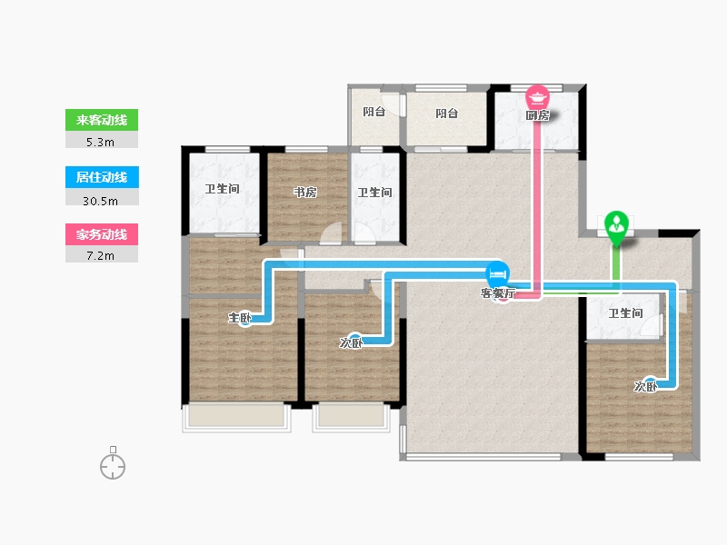 陕西省-西安市-华润置地未来城市-168.01-户型库-动静线