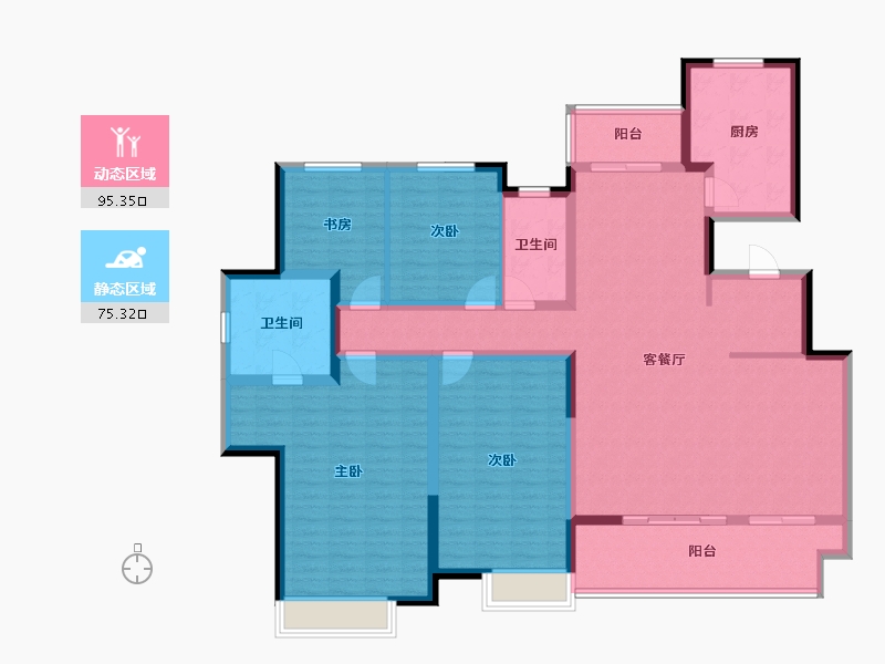 陕西省-西安市-华润置地未来城市-153.72-户型库-动静分区