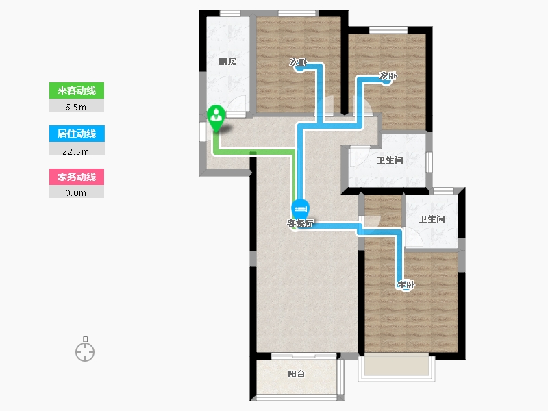 陕西省-西安市-富力开远城-96.00-户型库-动静线