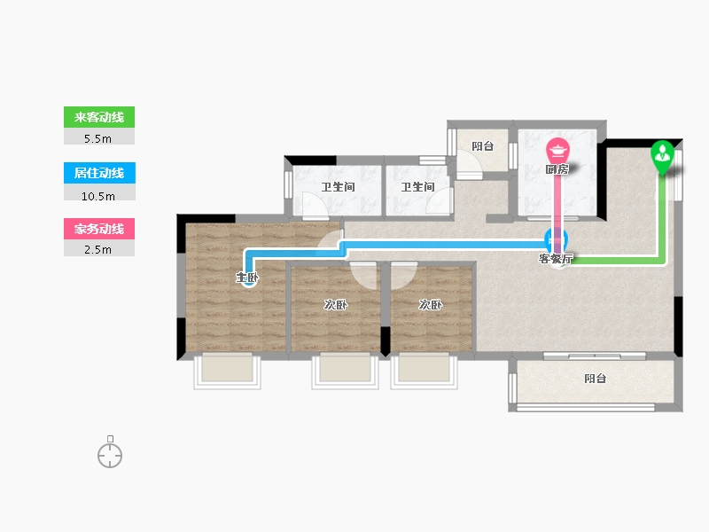 重庆-重庆市-三一云城-82.06-户型库-动静线