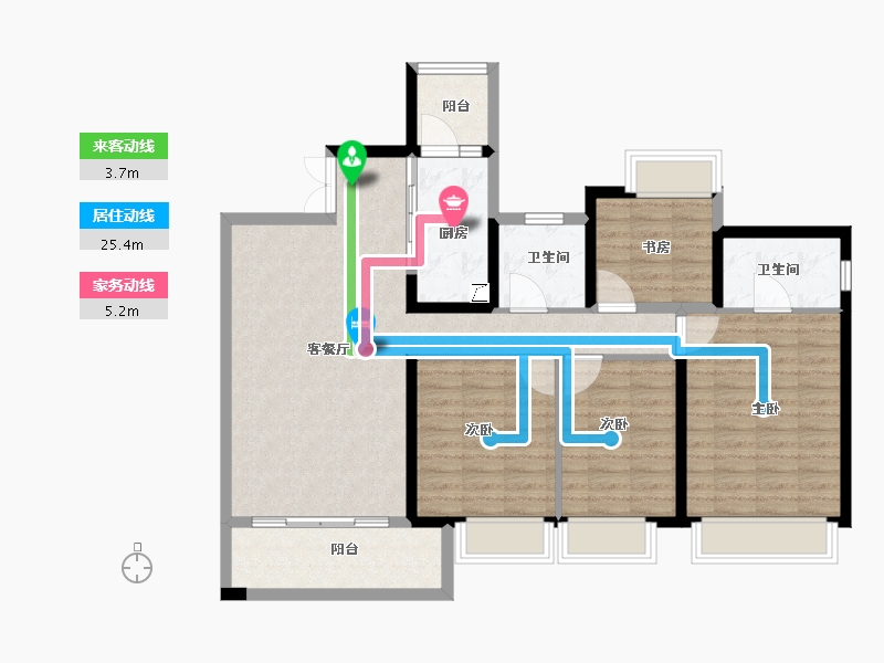 四川省-成都市-远大中央公园-106.71-户型库-动静线