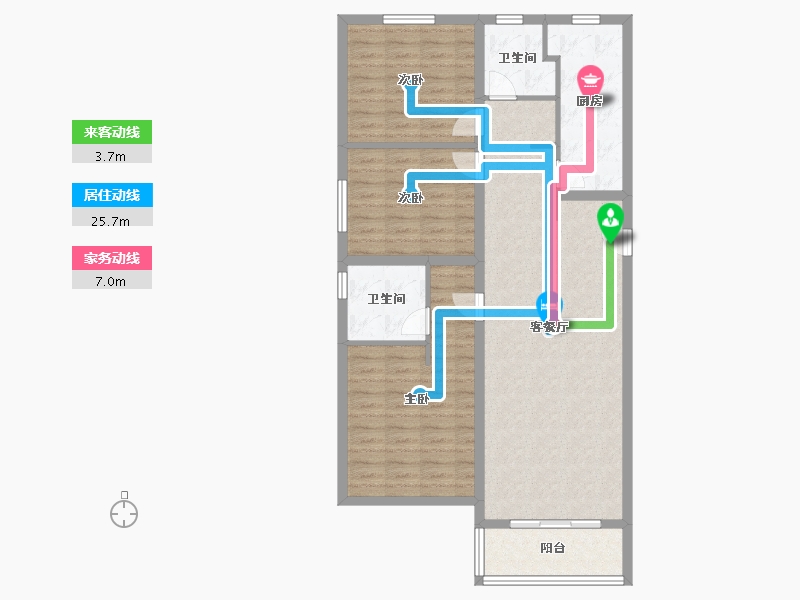 陕西省-西安市-富力开远城-100.00-户型库-动静线