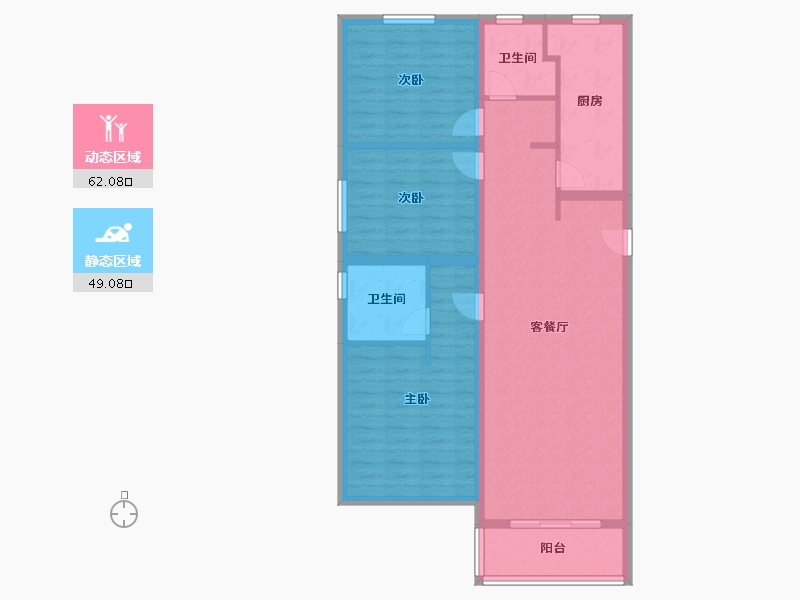 陕西省-西安市-富力开远城-100.00-户型库-动静分区