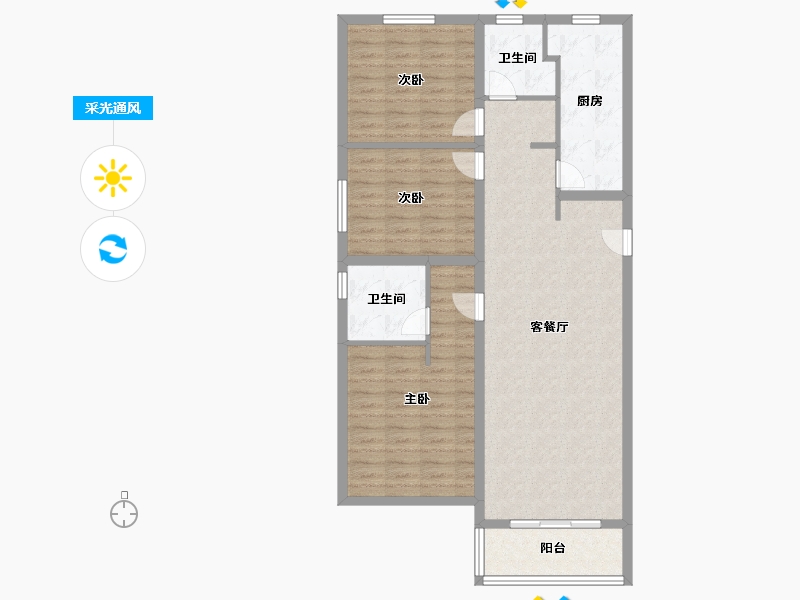 陕西省-西安市-富力开远城-100.00-户型库-采光通风