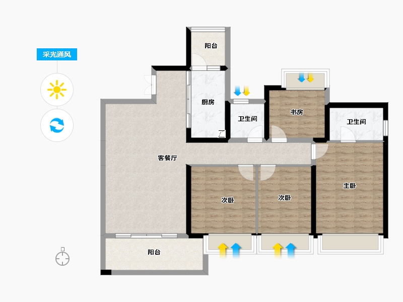 四川省-成都市-远大中央公园-109.19-户型库-采光通风