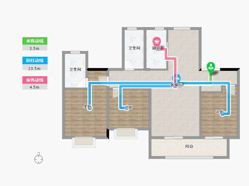 江苏省-徐州市-大华潘安湖首府-99.70-户型库-动静线