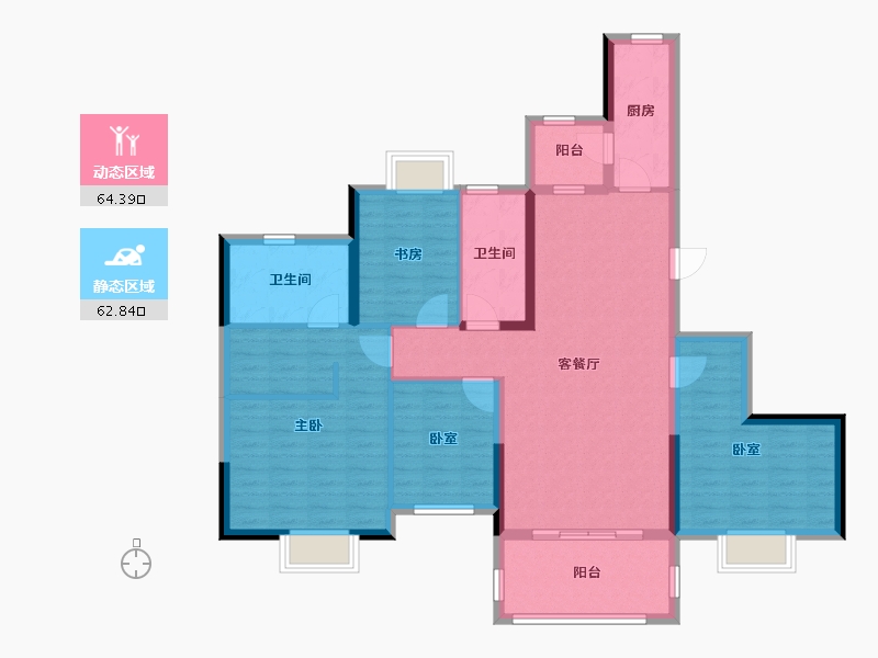 江苏省-徐州市-徐州潘安湖生态小镇-113.92-户型库-动静分区