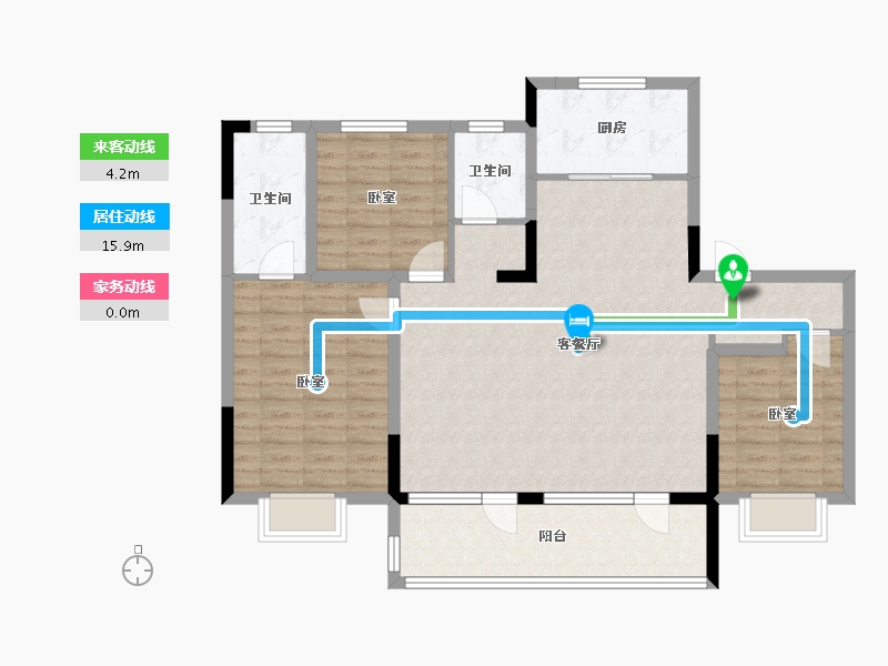 山东省-青岛市-紫金华府-108.00-户型库-动静线