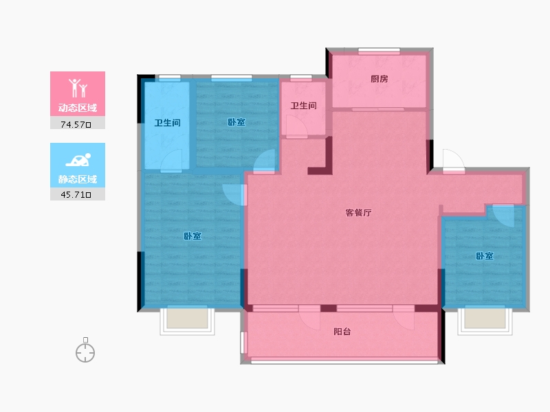 山东省-青岛市-紫金华府-108.00-户型库-动静分区