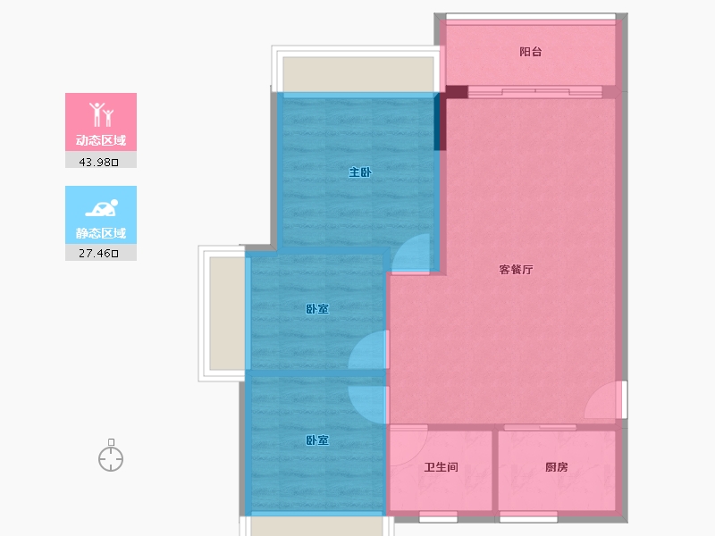 广东省-惠州市-康馨华府-64.79-户型库-动静分区