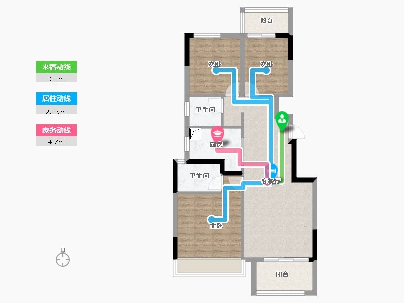 四川省-成都市-禹洲嘉誉山河-79.42-户型库-动静线