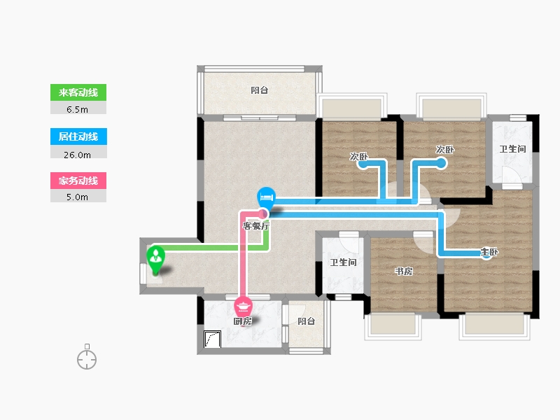 四川省-成都市-锦德天府-103.11-户型库-动静线