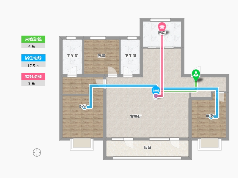 山东省-青岛市-海尔产城创翡翠公园-110.40-户型库-动静线