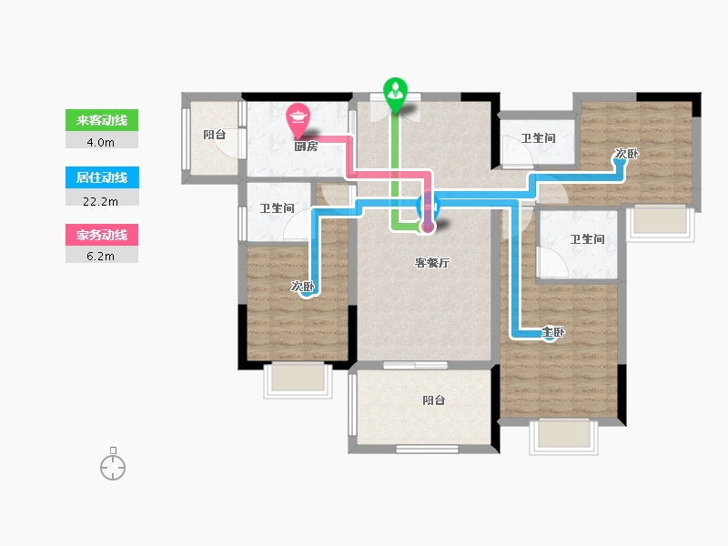 广东省-中山市-天明东华阁-98.30-户型库-动静线