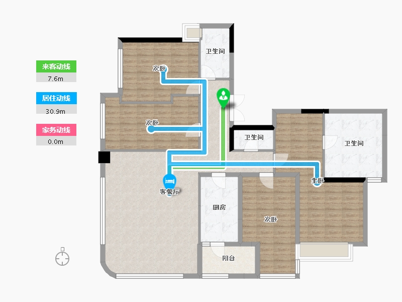 重庆-重庆市-香港置地启元-143.66-户型库-动静线