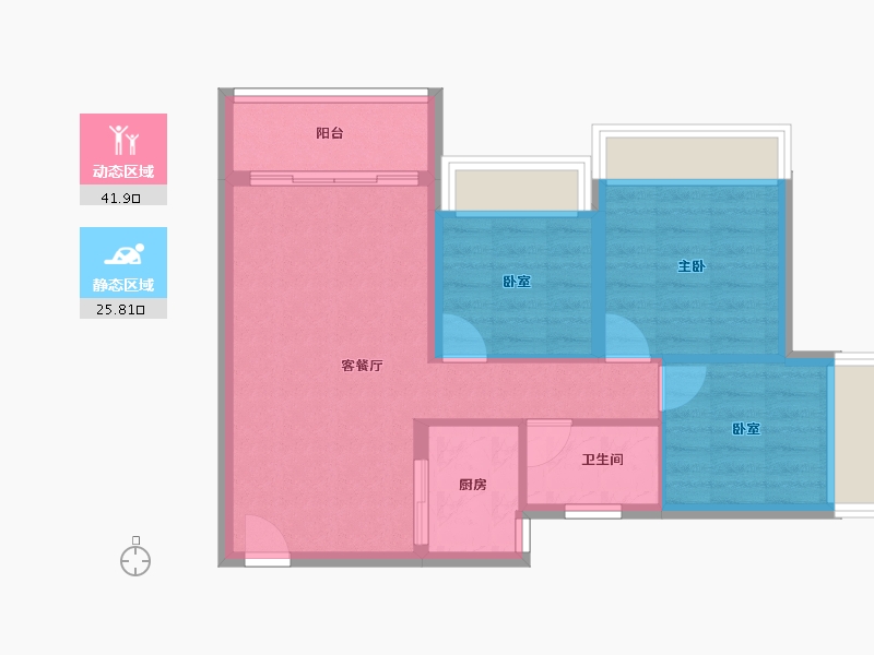 广东省-惠州市-康馨华府-60.55-户型库-动静分区