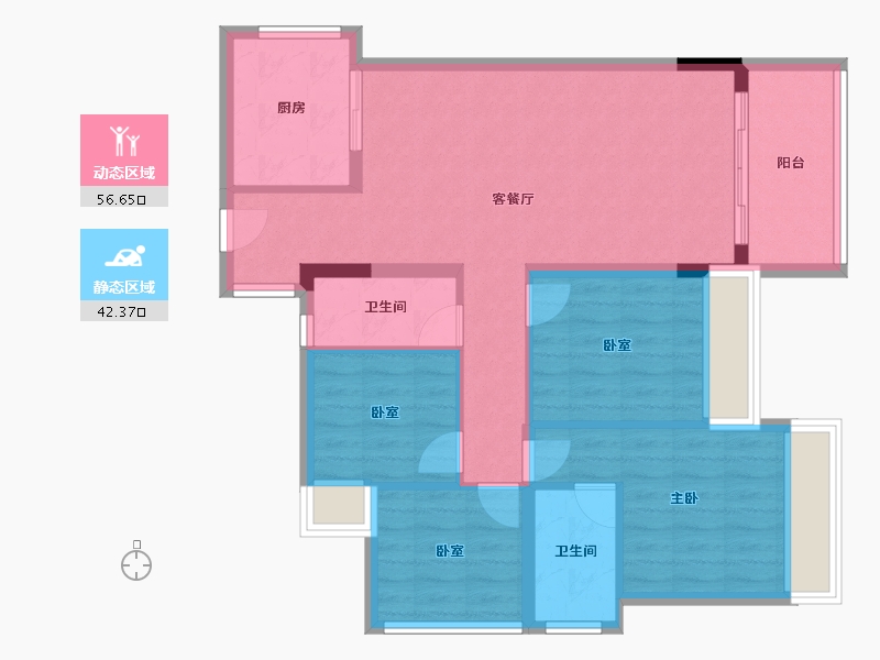 广东省-惠州市-康馨华府-88.79-户型库-动静分区