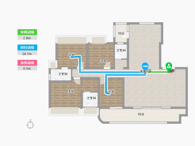 重庆-重庆市-中粮天悦壹号-136.11-户型库-动静线