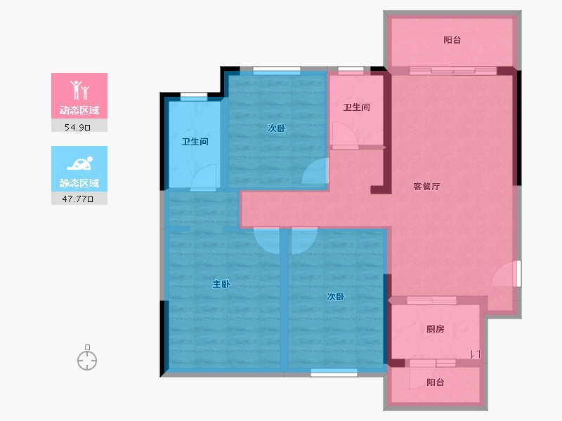 四川省-成都市-德商天骄城学府-91.02-户型库-动静分区