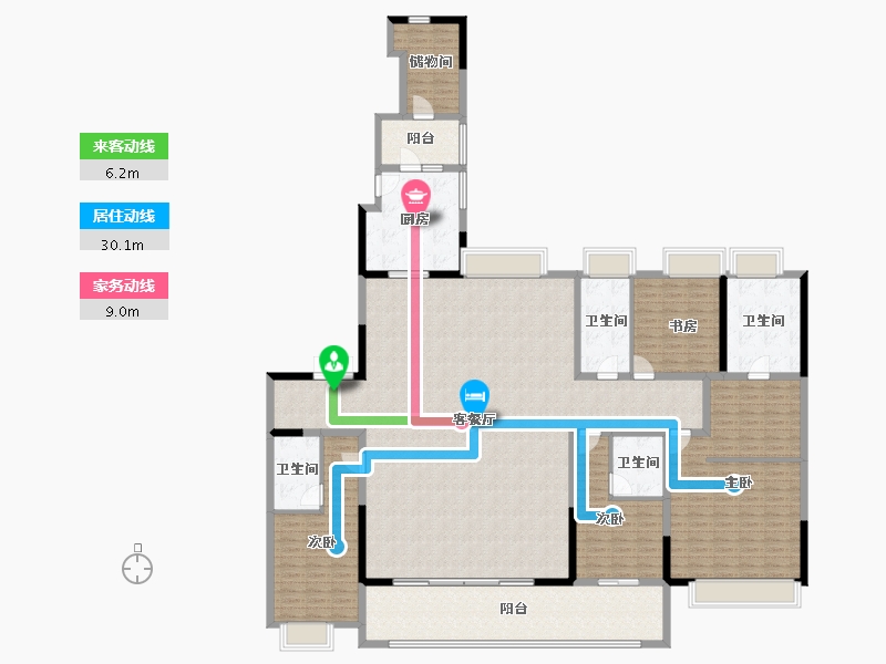 重庆-重庆市-阳光城天澜道11号-250.53-户型库-动静线