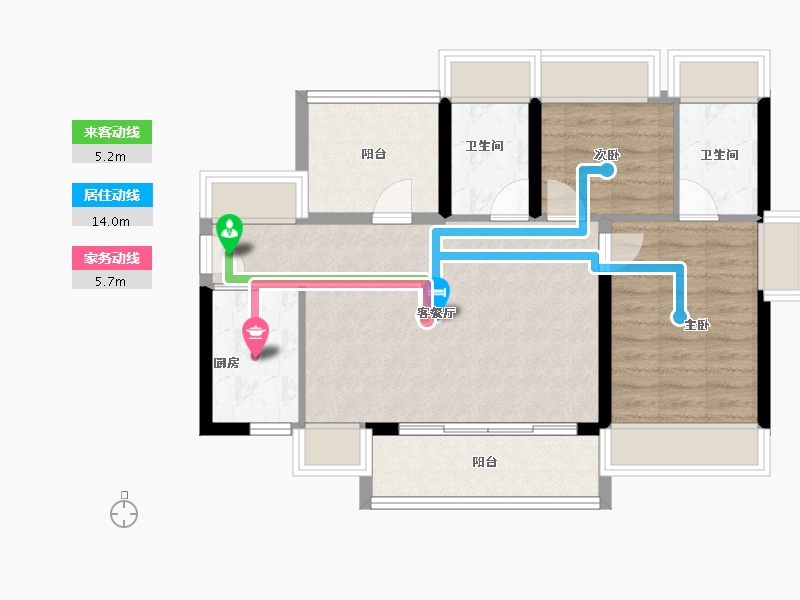 广东省-惠州市-中海寰宇时代花园-71.86-户型库-动静线