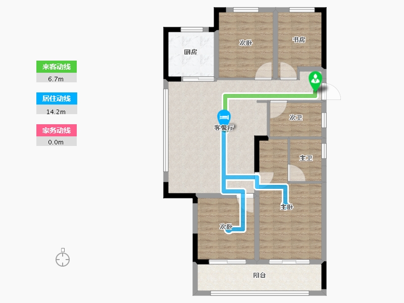 浙江省-绍兴市-武汉城建融创滨湖湾-103.26-户型库-动静线