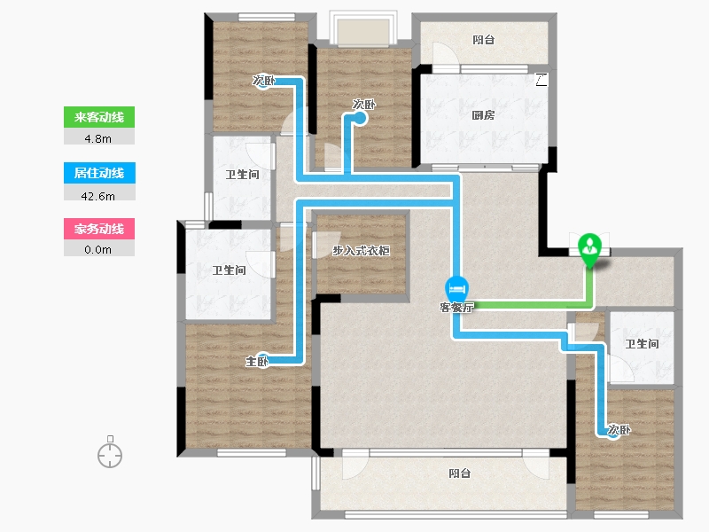 四川省-成都市-武侯金茂府-150.89-户型库-动静线