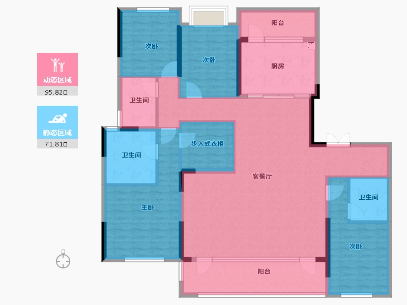 四川省-成都市-武侯金茂府-150.89-户型库-动静分区