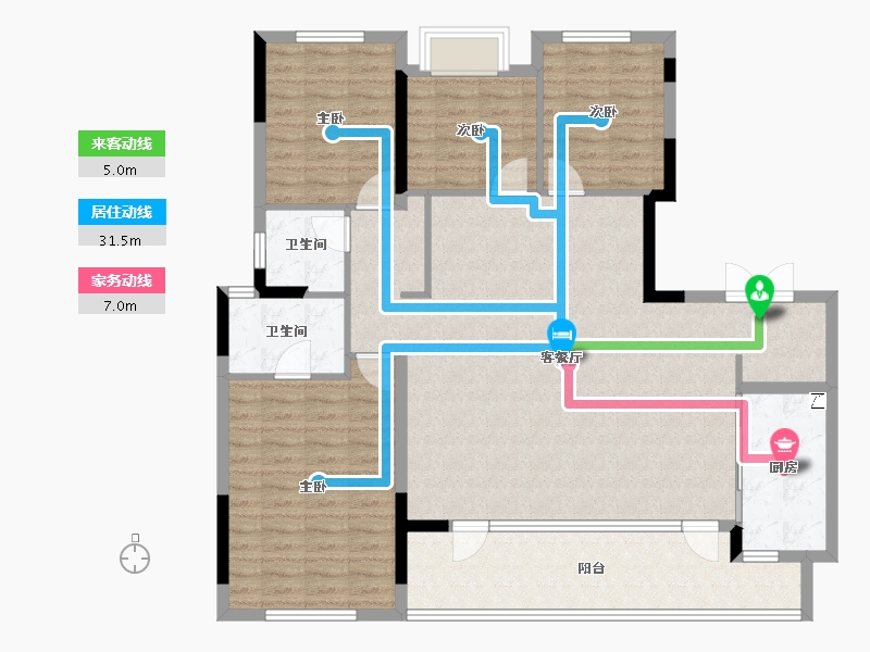 四川省-成都市-武侯金茂府-127.98-户型库-动静线