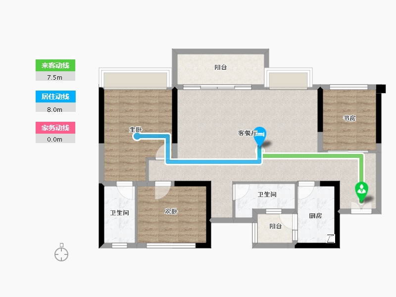 四川省-成都市-远大中央公园-96.39-户型库-动静线