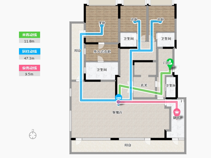 四川省-成都市-武侯金茂府-230.88-户型库-动静线