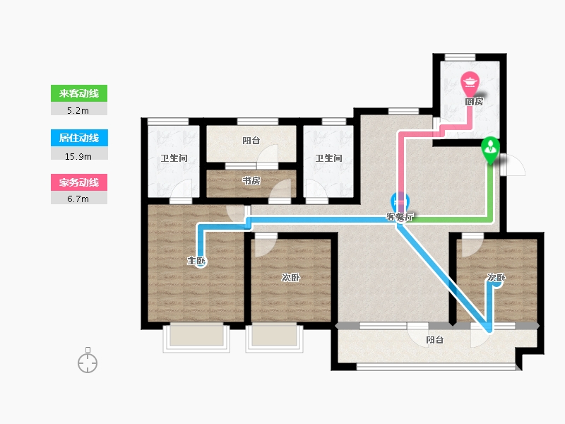 山东省-青岛市-星海府-104.00-户型库-动静线