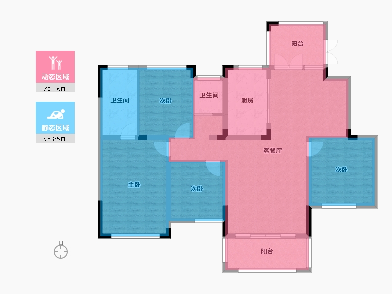 湖南省-长沙市-长房·宁洲府-115.99-户型库-动静分区