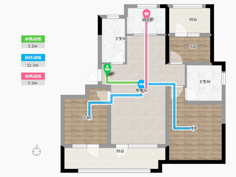 山东省-青岛市-山钢地产悦和山海-88.00-户型库-动静线