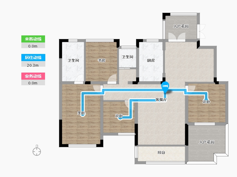 湖南省-长沙市-长房·宁洲府-127.46-户型库-动静线