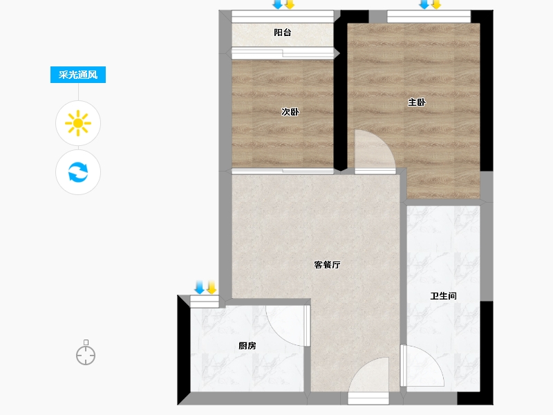 广东省-惠州市-嘉旺城-33.50-户型库-采光通风