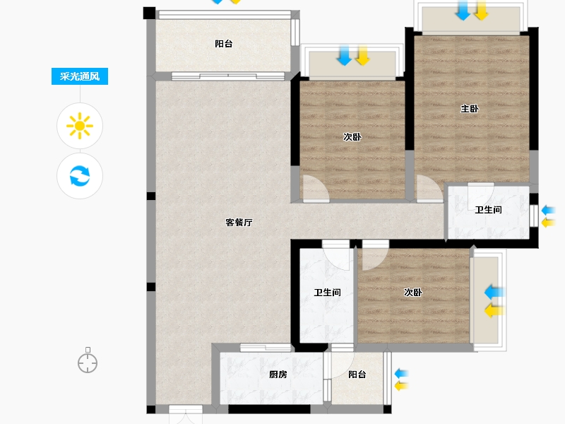 四川省-成都市-远大中央公园-98.22-户型库-采光通风