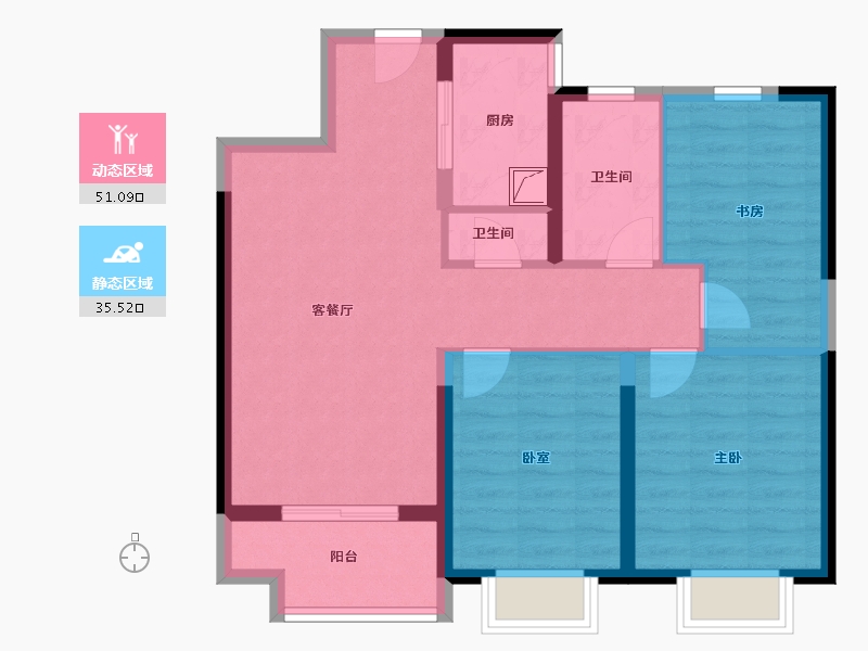 浙江省-宁波市-中昂·祥云府-77.00-户型库-动静分区