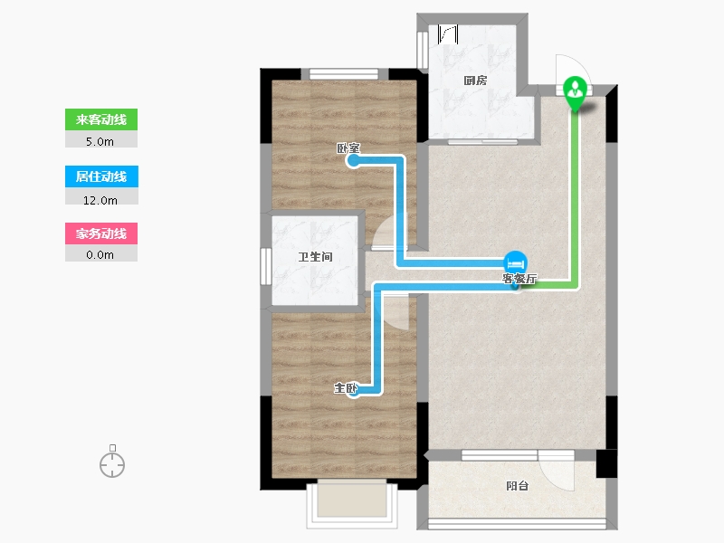 黑龙江省-哈尔滨市-碧桂园·欧洲城拉菲小镇-64.21-户型库-动静线