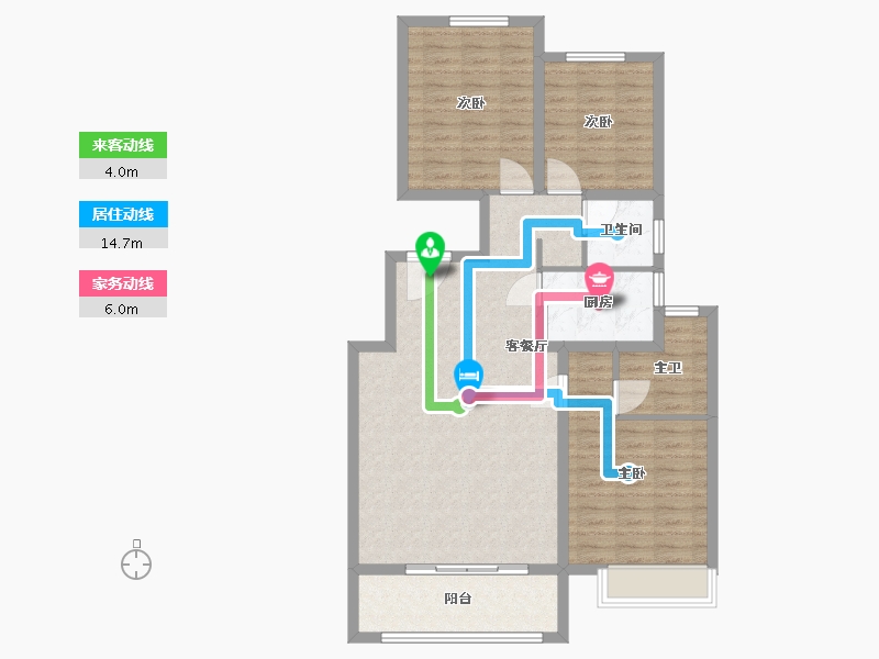 江苏省-徐州市-弘元峯境-96.00-户型库-动静线